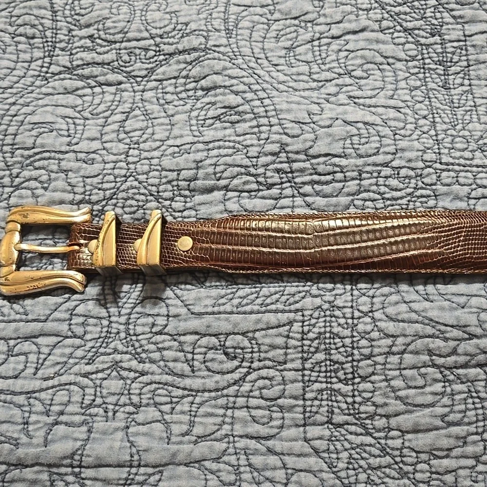 Onyx By Brighton Brown Leather Men's Belt Size 26